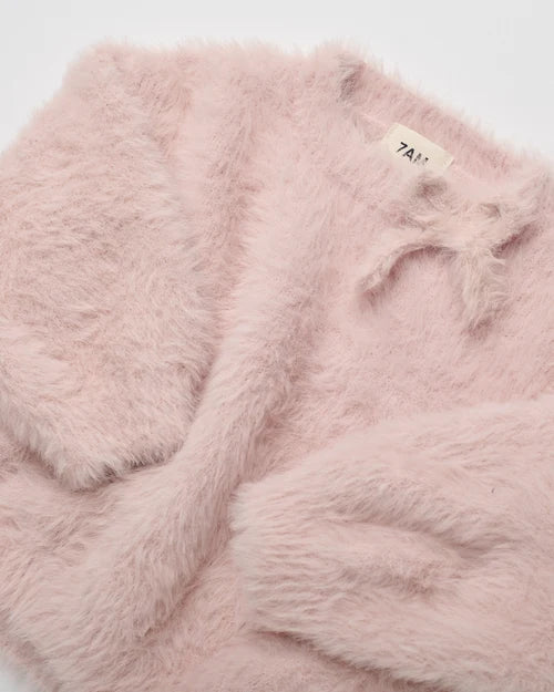 Furry Boxy Bow Baby & Toddler Sweater | 7AM Enfant