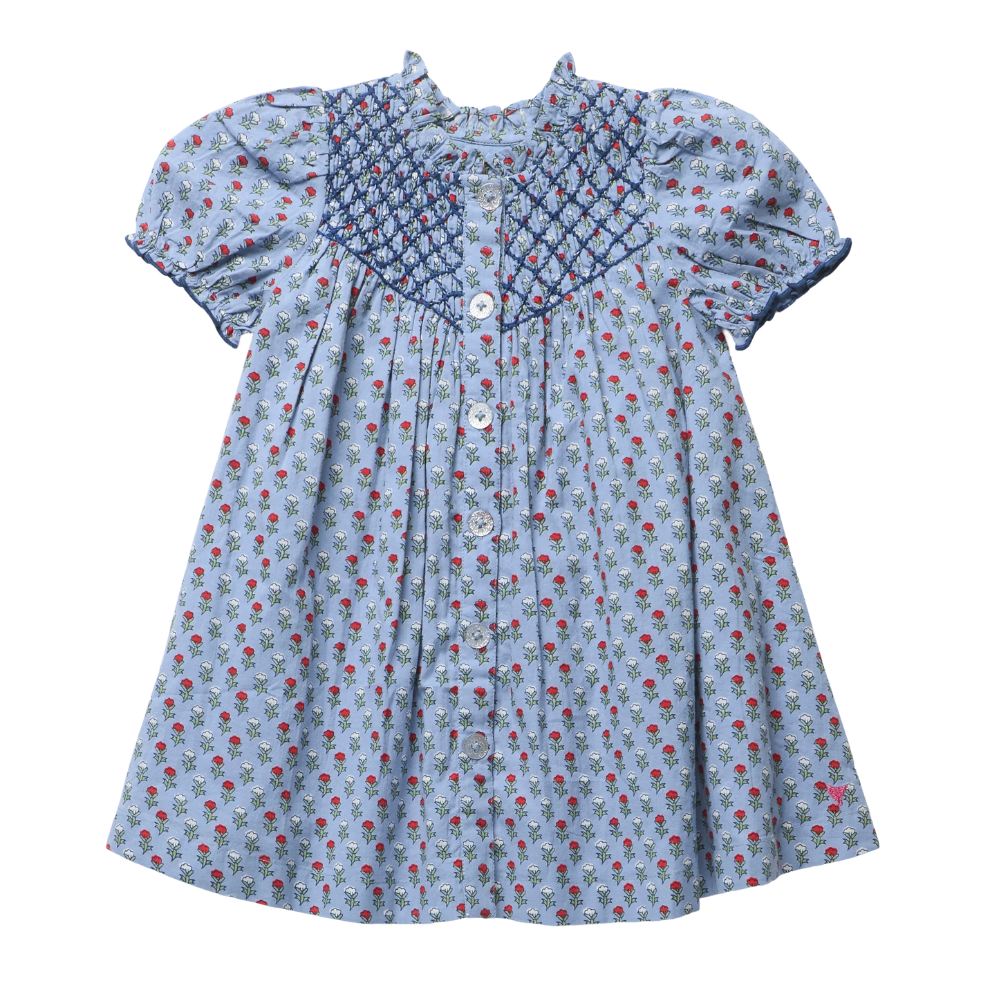 Lucia Dress light blue carnation - Pink Chicken