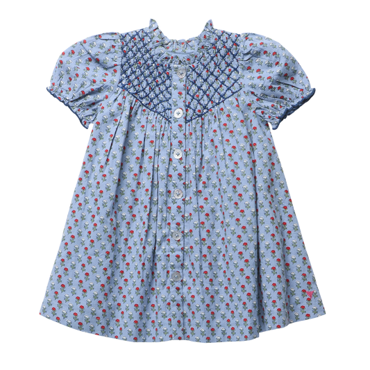 Lucia Dress light blue carnation - Pink Chicken