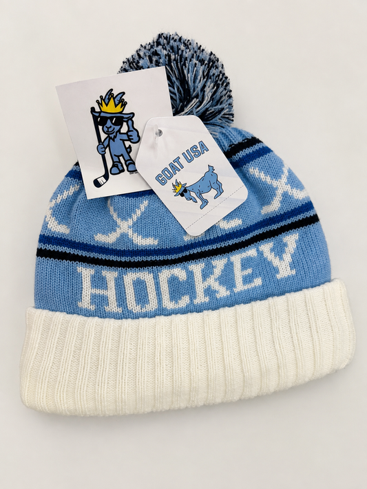 GOAT USA Hockey Pom Beanie Winter Hat