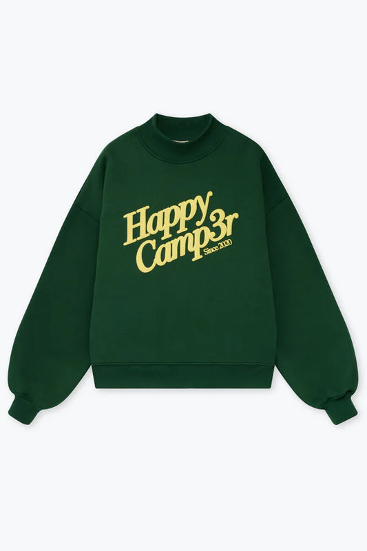 Puff Series Mockneck in Forest Green - Happy Camp3r