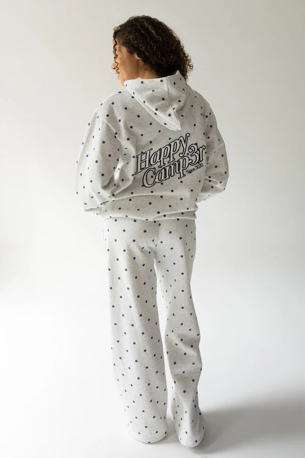 Heather Gray Polka Dot Applique Hoodie