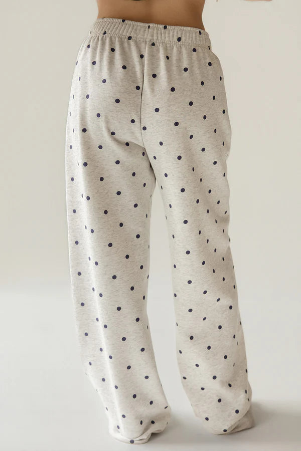 Heather Gray Polka Dot Sweatpants