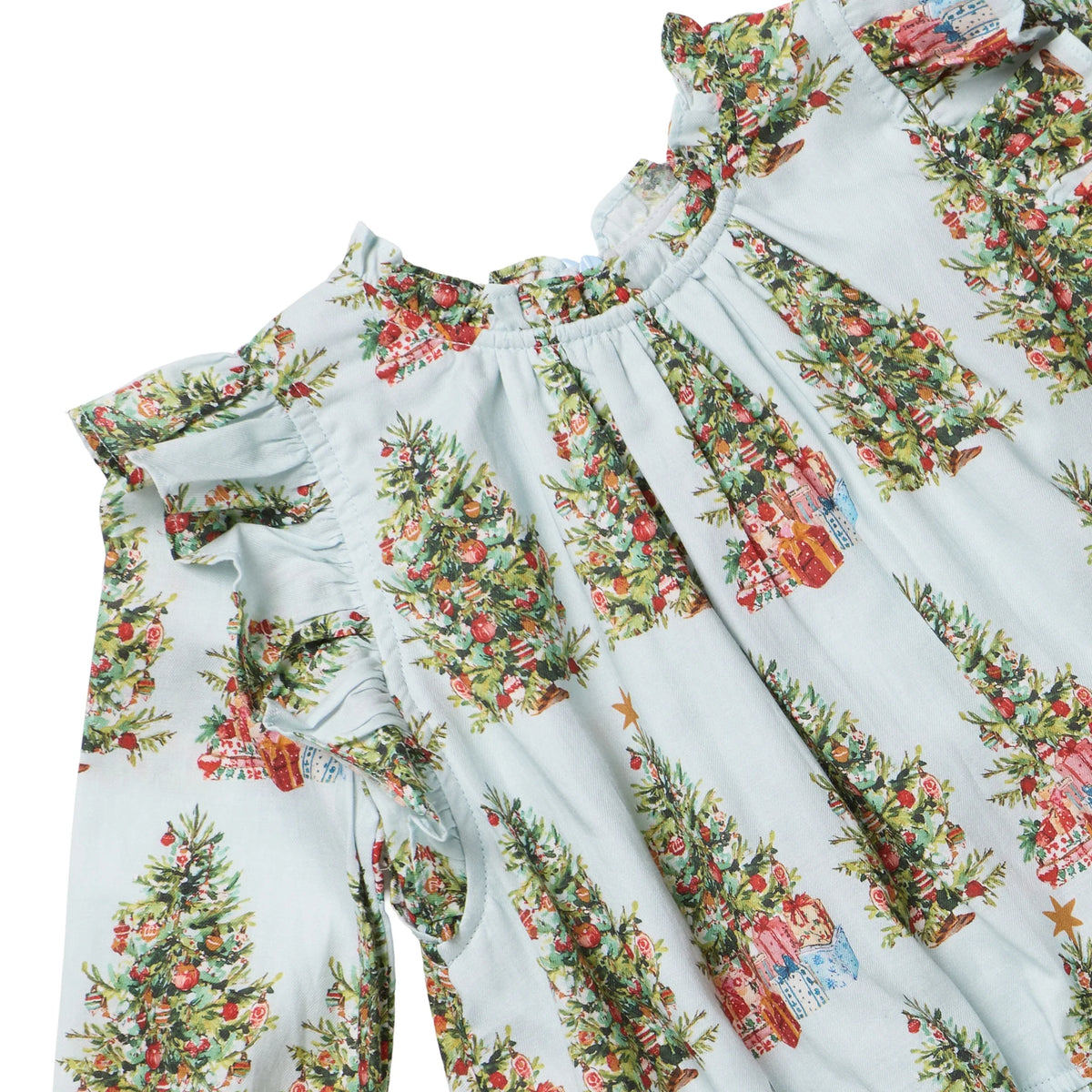 Harper Dress Trees & Presents - Pink Chicken