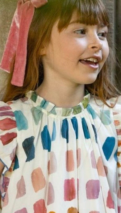 Pink Chicken - Little Girls Harper Dress - Paint Swatches