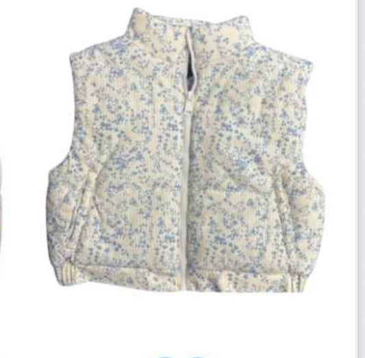 Snowy Vest in Glacier Bloom - KatieJ NYC