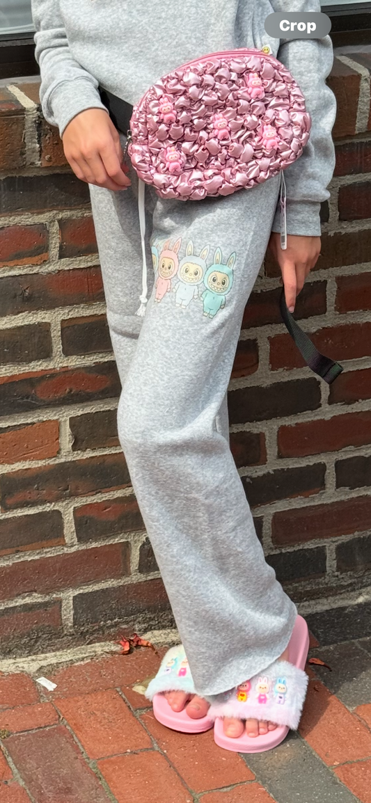 Grey Sweatpants w/Labubu by Love Junkie