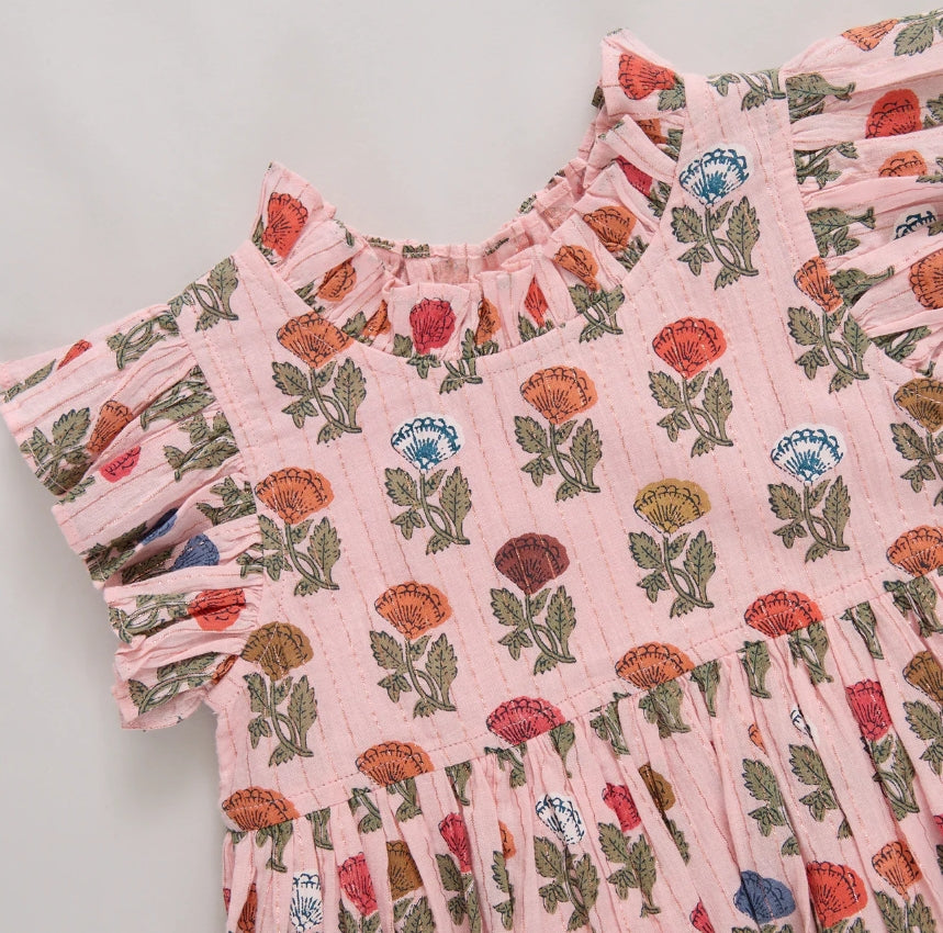Pink Chicken - Girls Jennifer Dress - Multi Flower Drop