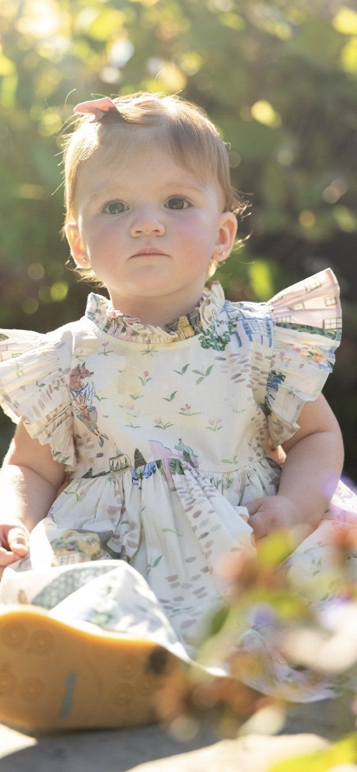 Pink Chicken - Baby Girl Jennifer Dress - Whimsical Castle