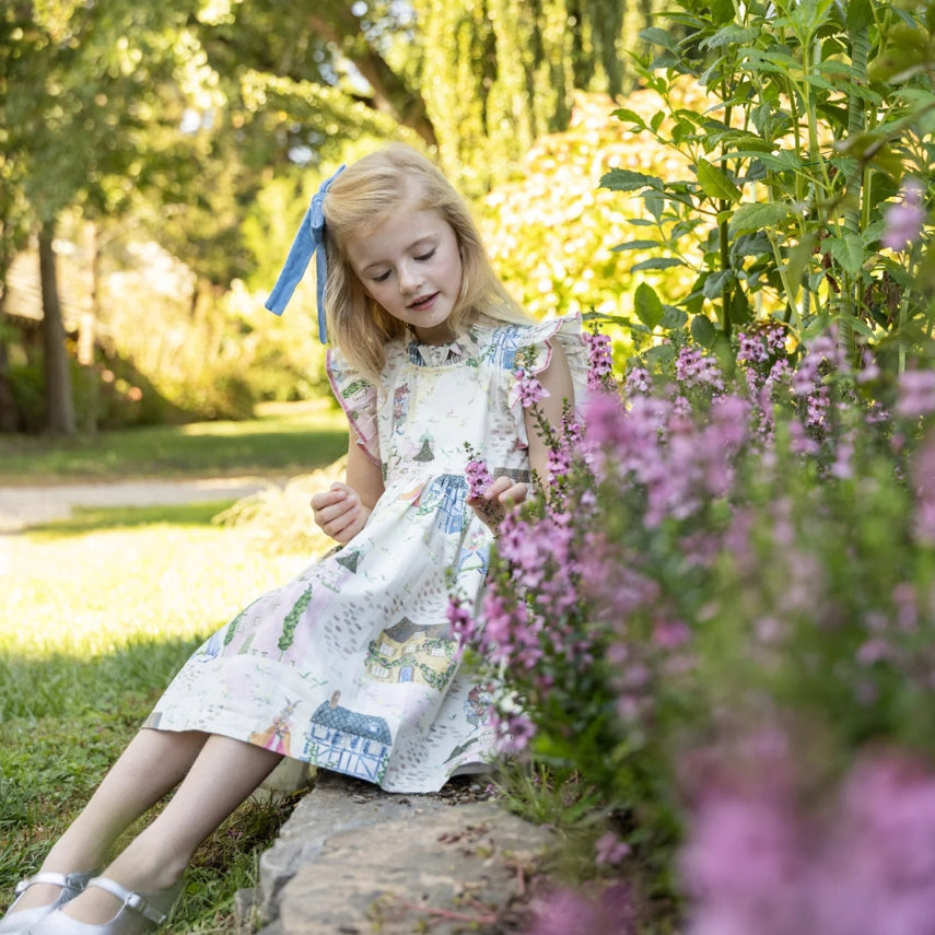 Pink Chicken - Girls Jennifer Dress - Whimsical Castle