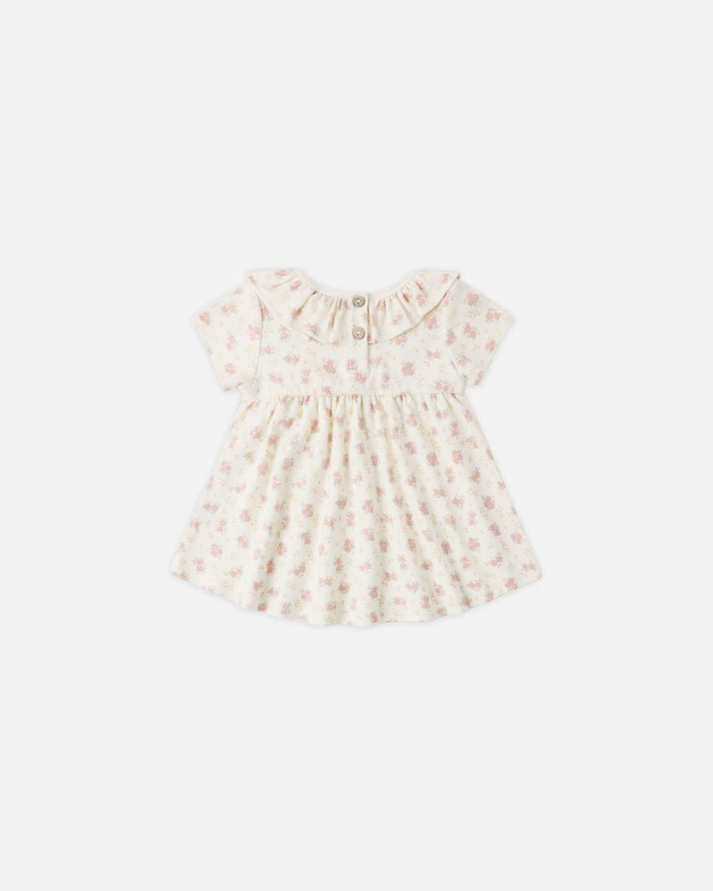 Quincy Mae - Ruffle Collar Jersey Dress - Flower Field