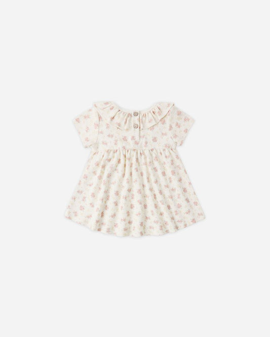 Quincy Mae - Ruffle Collar Jersey Dress - Flower Field