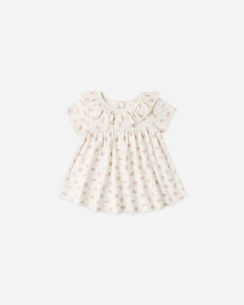 Quincy Mae - Ruffle Collar Jersey Dress - Flower Field