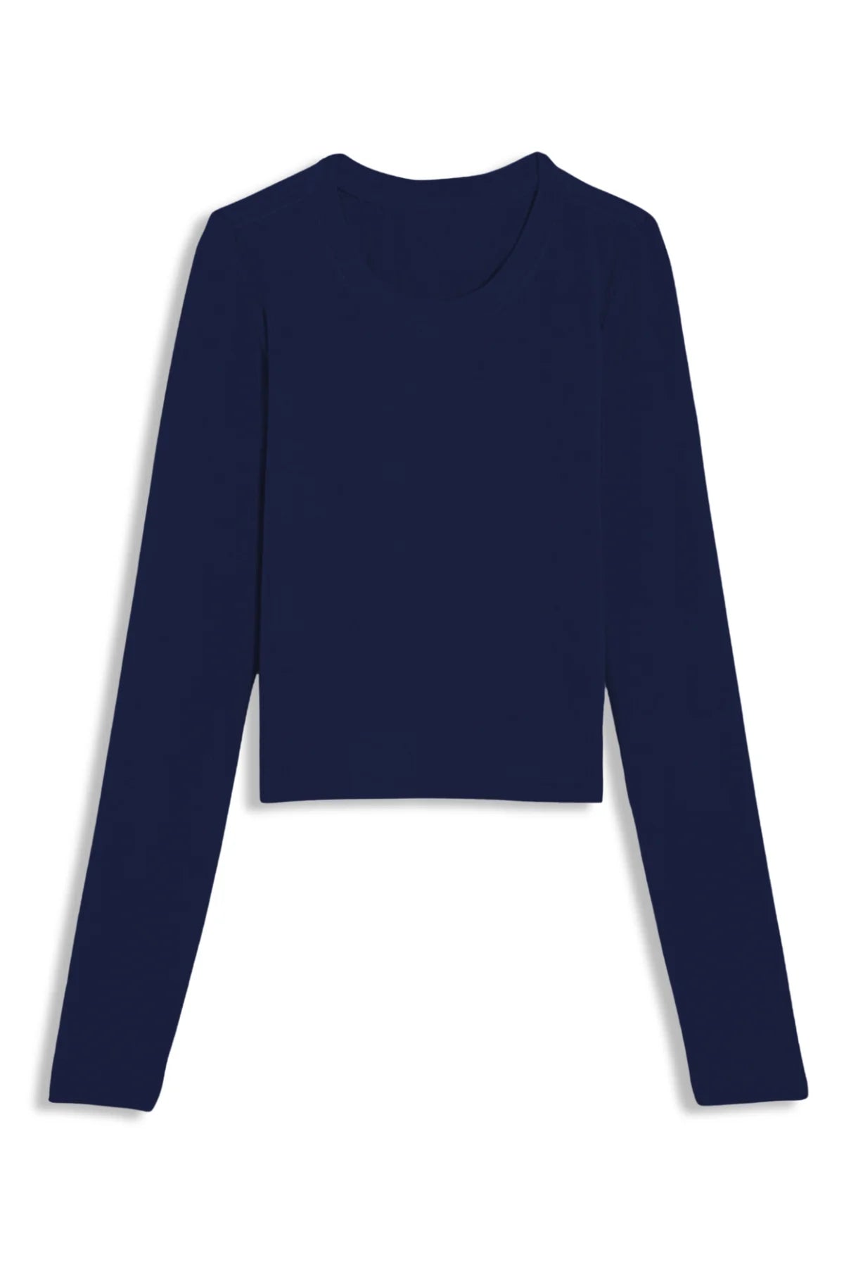 Livi Long Sleeve Ribbed Tee 2.0 (longer) in Sailboat Blue - Katie JNYC