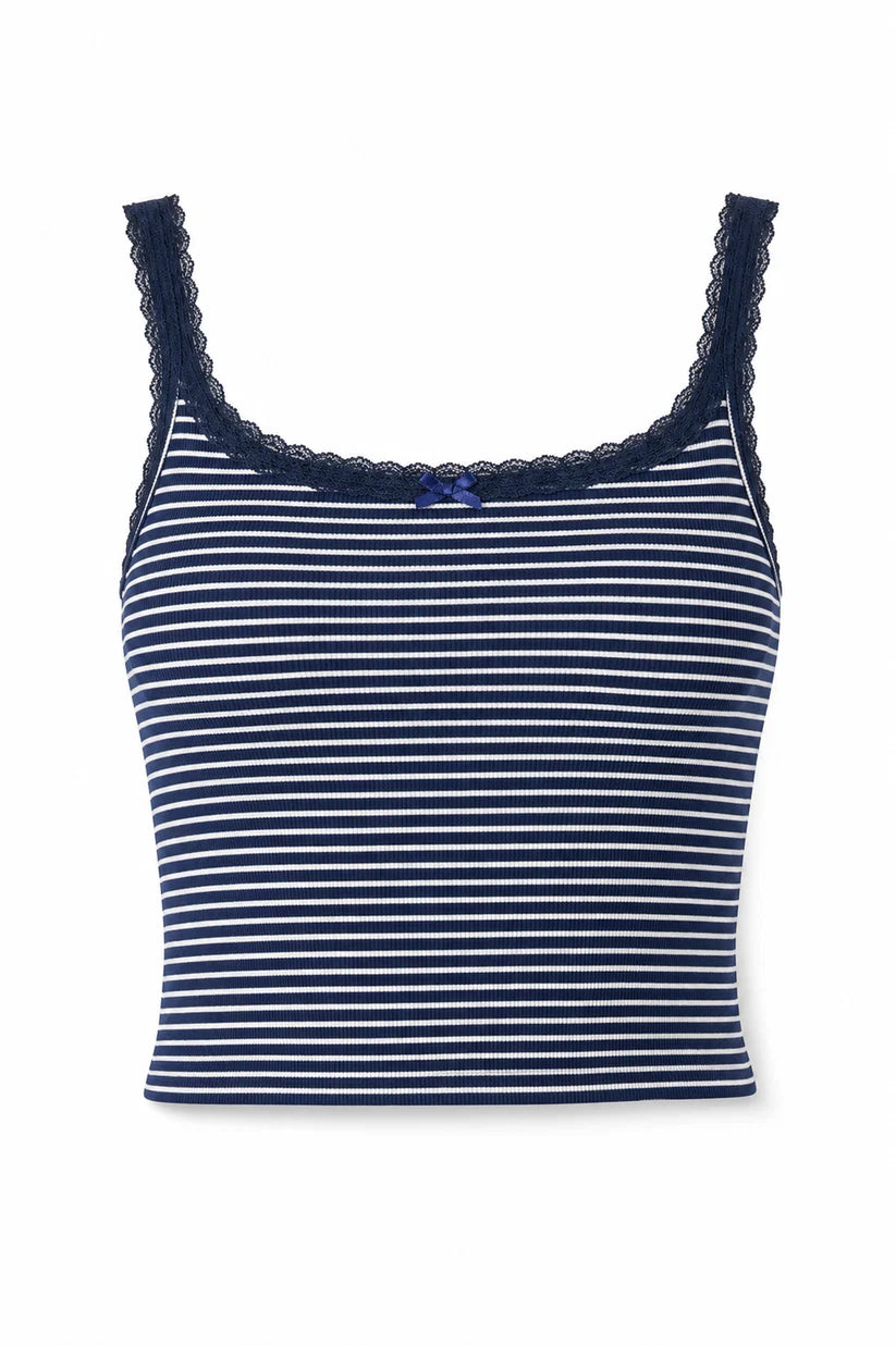 Lizzie Navy & White Stripe Tank | Theme NYC
