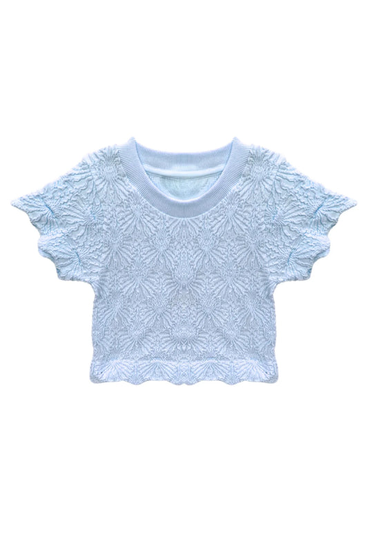 Tween Maizie Stretch Tee in Baby Blue - KatieJ NYC