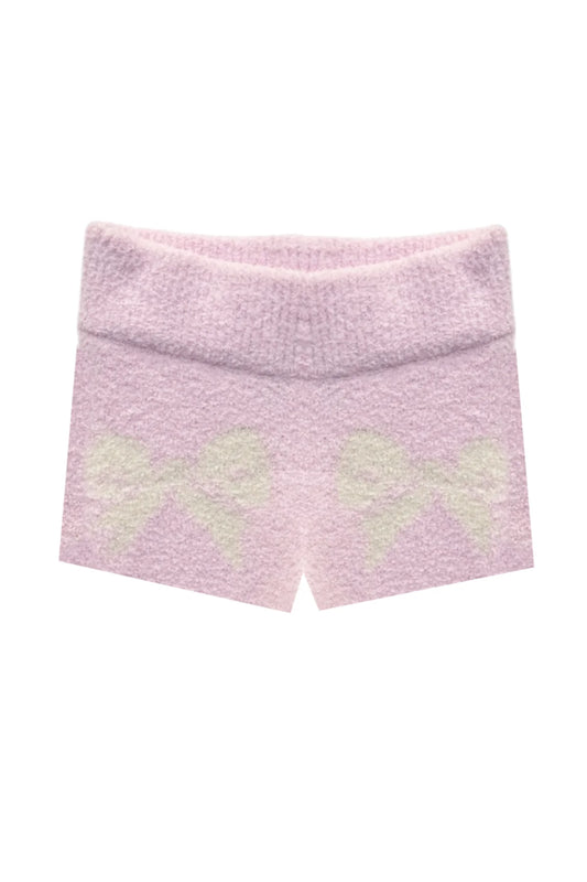 Parker Comfy Shorts w/Intarsia Bow Design - KatieJ NYC