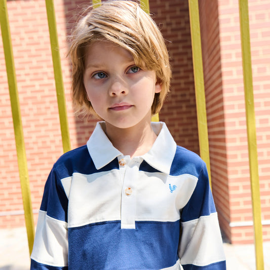 Albert Rugby shirt navy/white | Pink Chicken