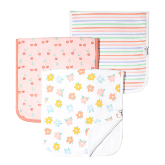 Cheery Burp Cloth Set (3pk) - Copper Pearl