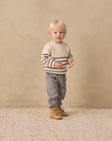 Rex Striped Sweater in Slate | Rylee + Cru