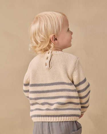 Rex Striped Sweater in Slate | Rylee + Cru