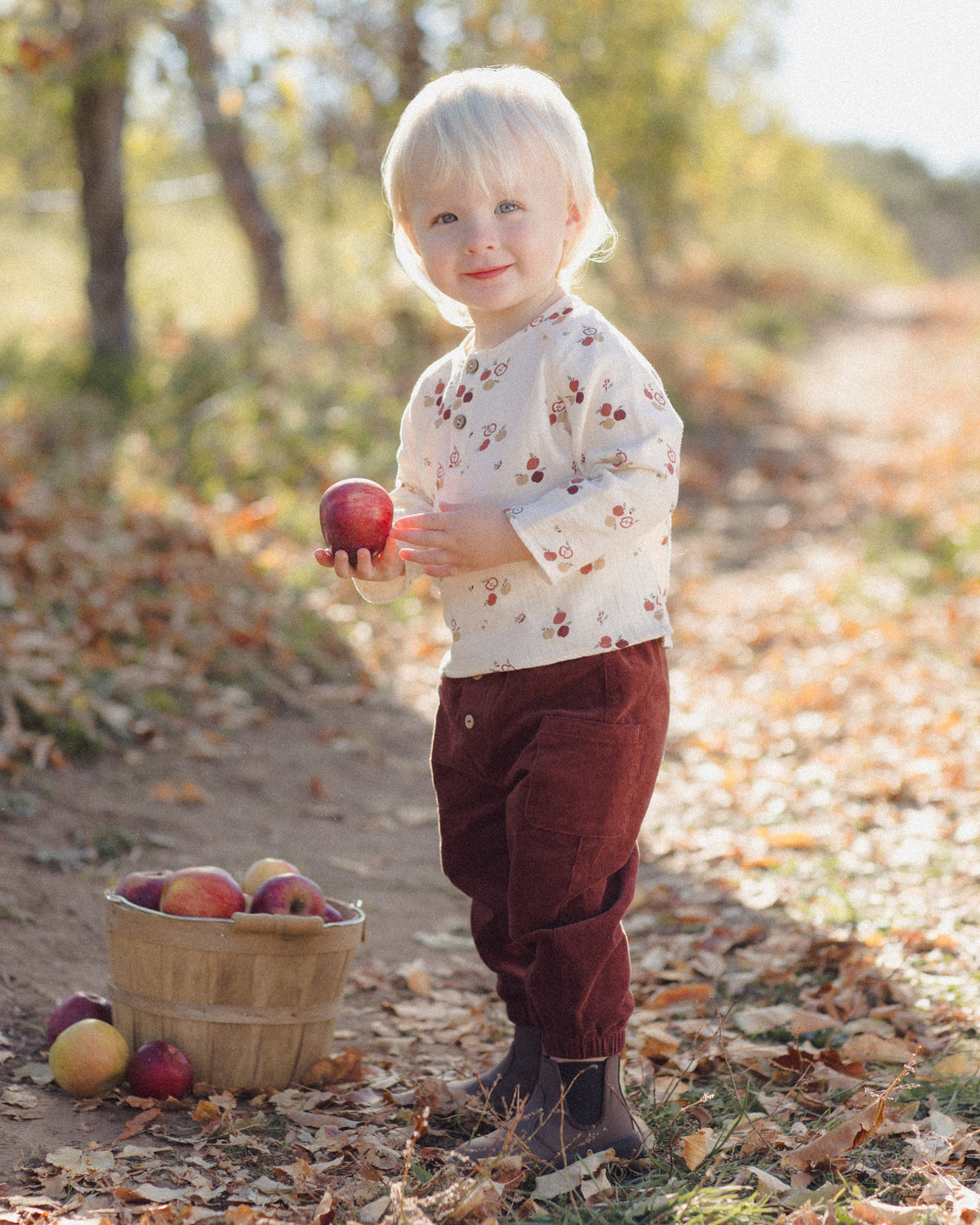 Zion Apple Print Shirt | Rylee + Cru