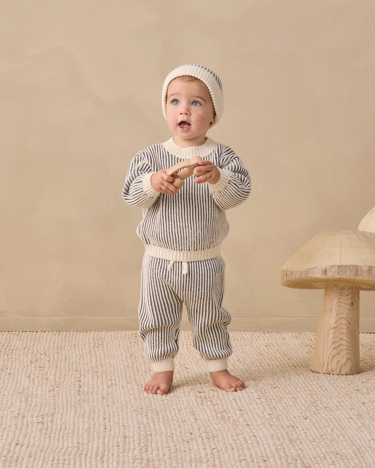 Chunky Knit Pant in Midnight Stripe | Rylee + Cru