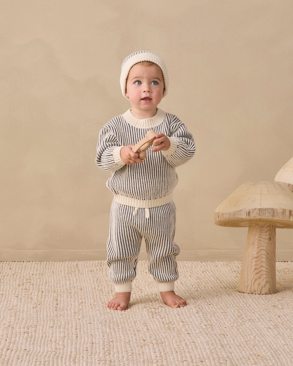 Chunky Knit Pant in Midnight Stripe | Rylee + Cru