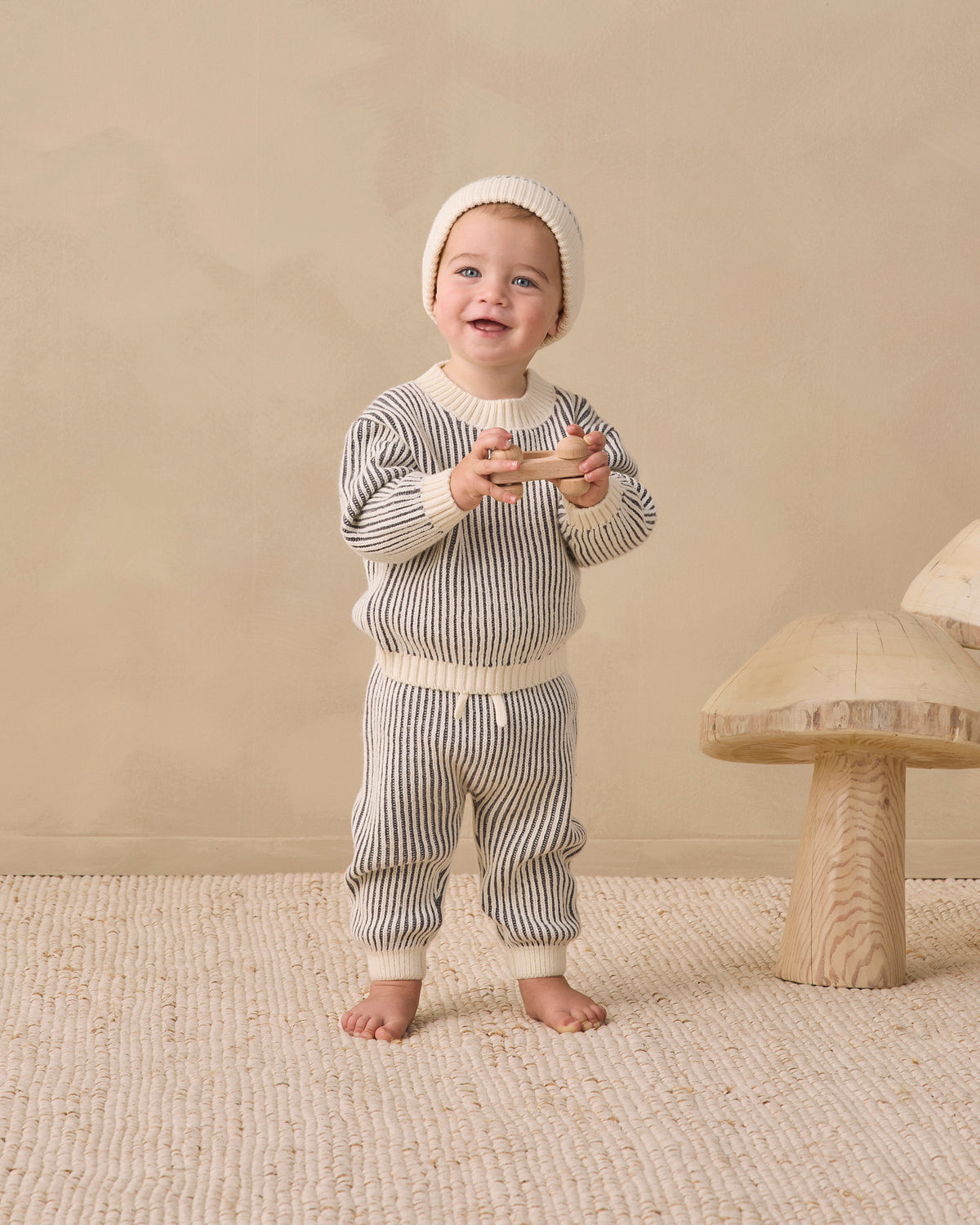 Chunky Knit Pant in Midnight Stripe | Rylee + Cru