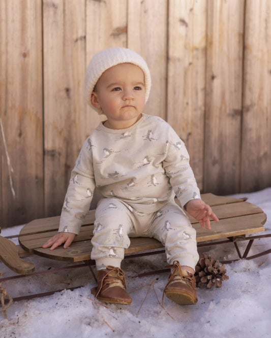 Skiing Penguins Long Sleeve Tee & Pant Set | Rylee + Cru