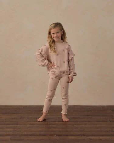 Coast Ribbed Legging in Clay Stars | Rylee + Cru