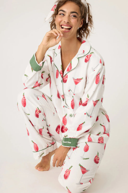 Cranberries and Cocktails Flannel PJ Set