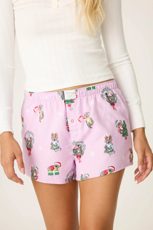 Koala Holiday Flannel Shorts