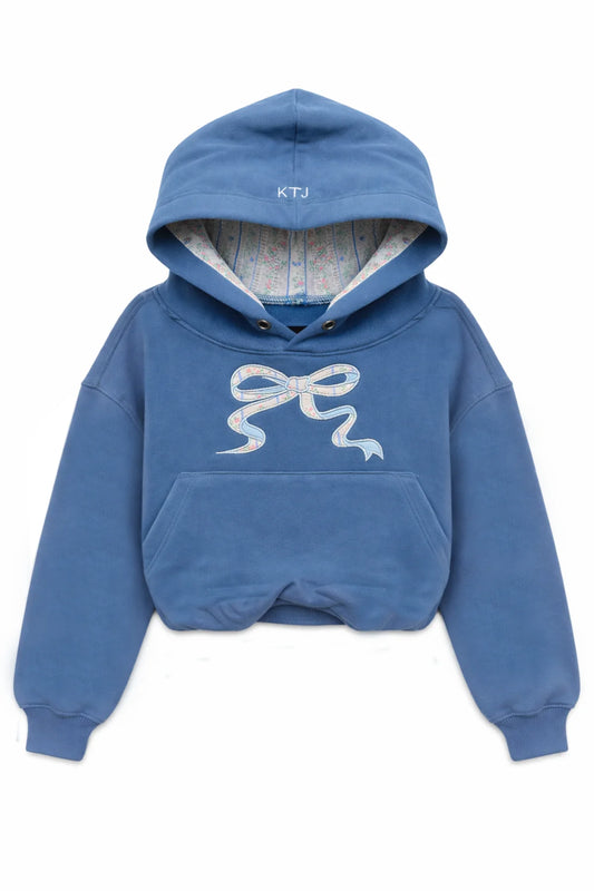 Ryan Hoodie in Denim Blue/Vintage Floral - KatieJ NYC