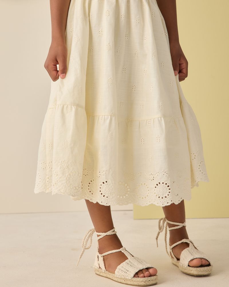 Rylee & Cru - Rose Maxi Skirt in Ivory
