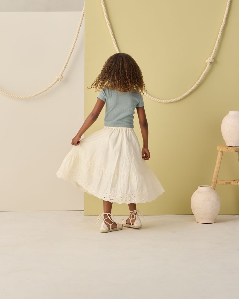 Rylee & Cru - Rose Maxi Skirt in Ivory