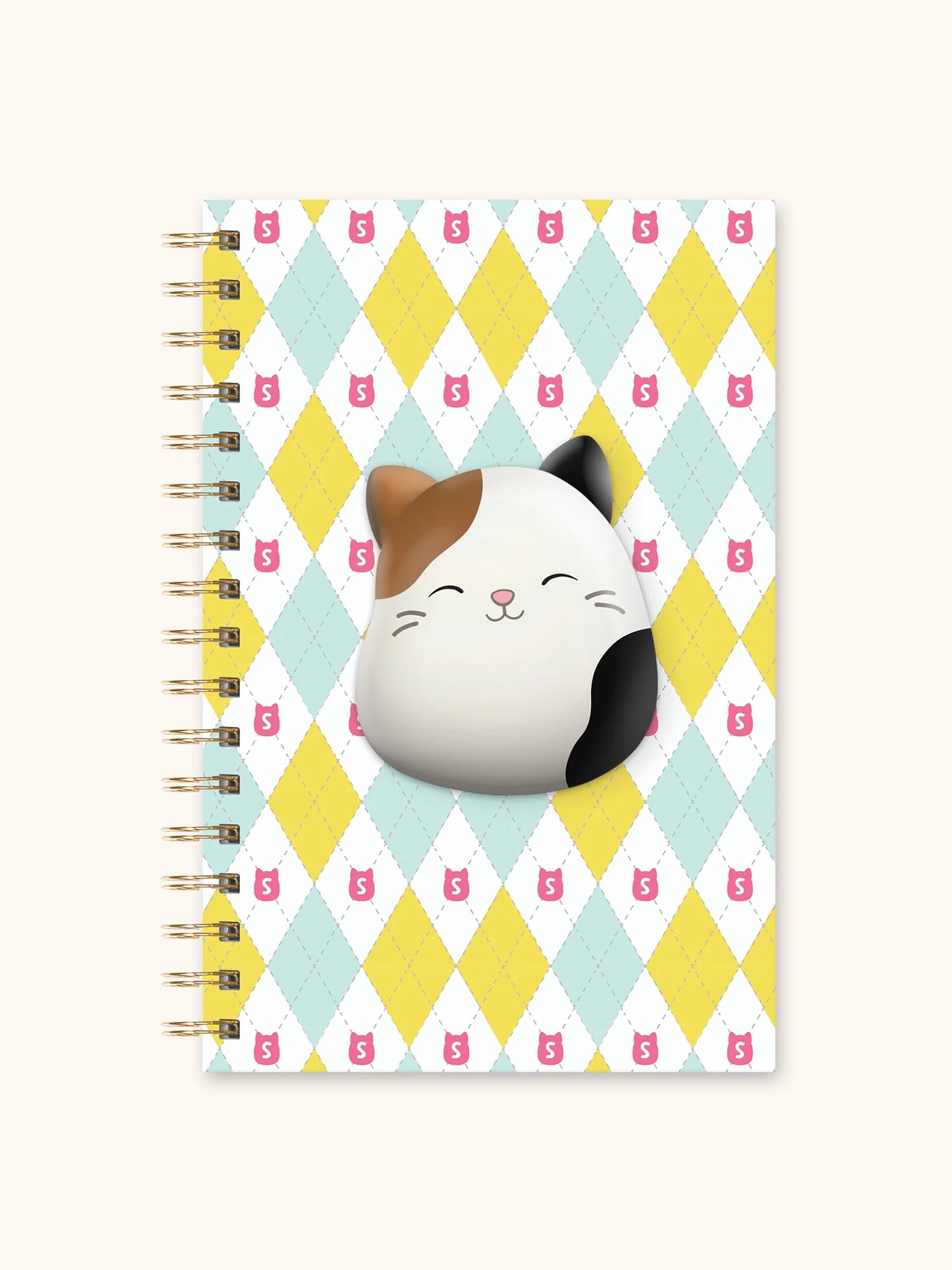 Squishmallows Back-to-Campus Medium Spiral Notebook with Squishy Puff