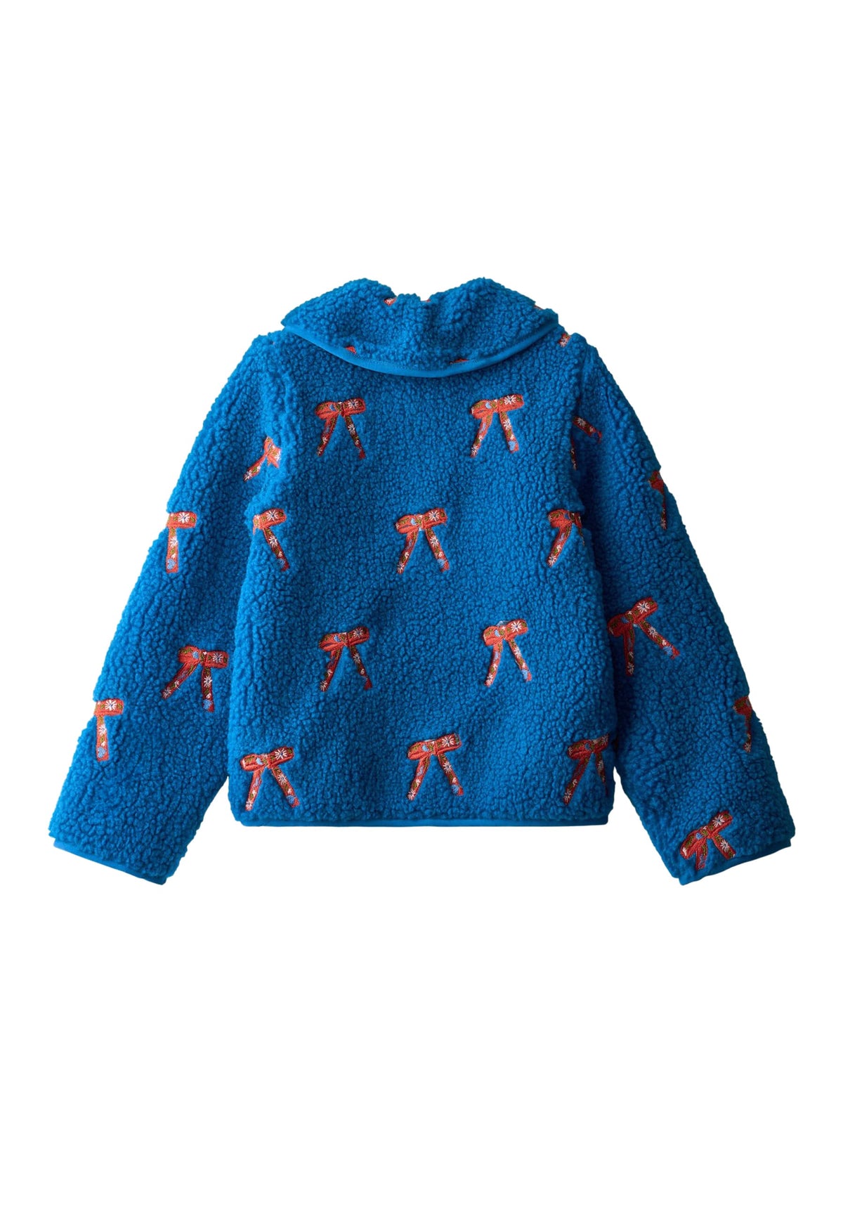 Unna Bow Teddy Fleece Jacket in Blue | Molo