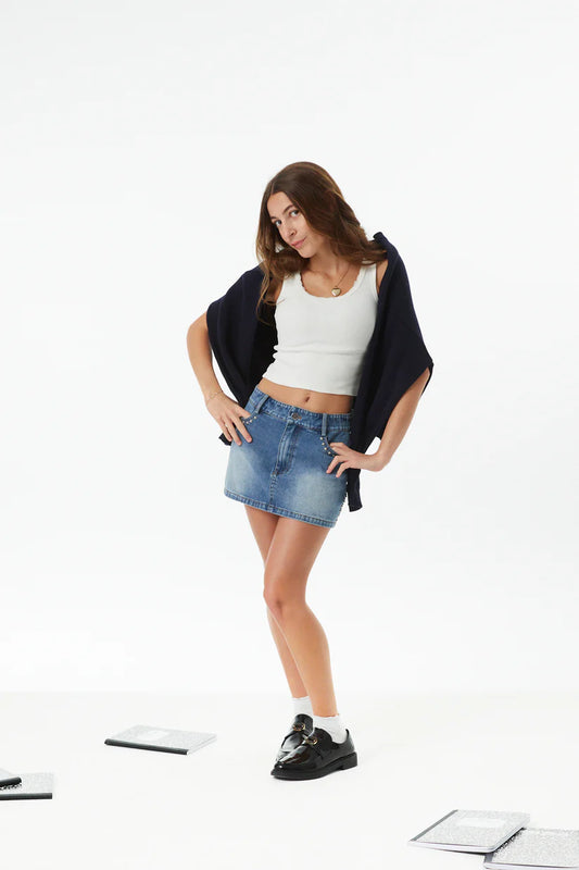 Theme NYC - Stella White Ribbed Tank