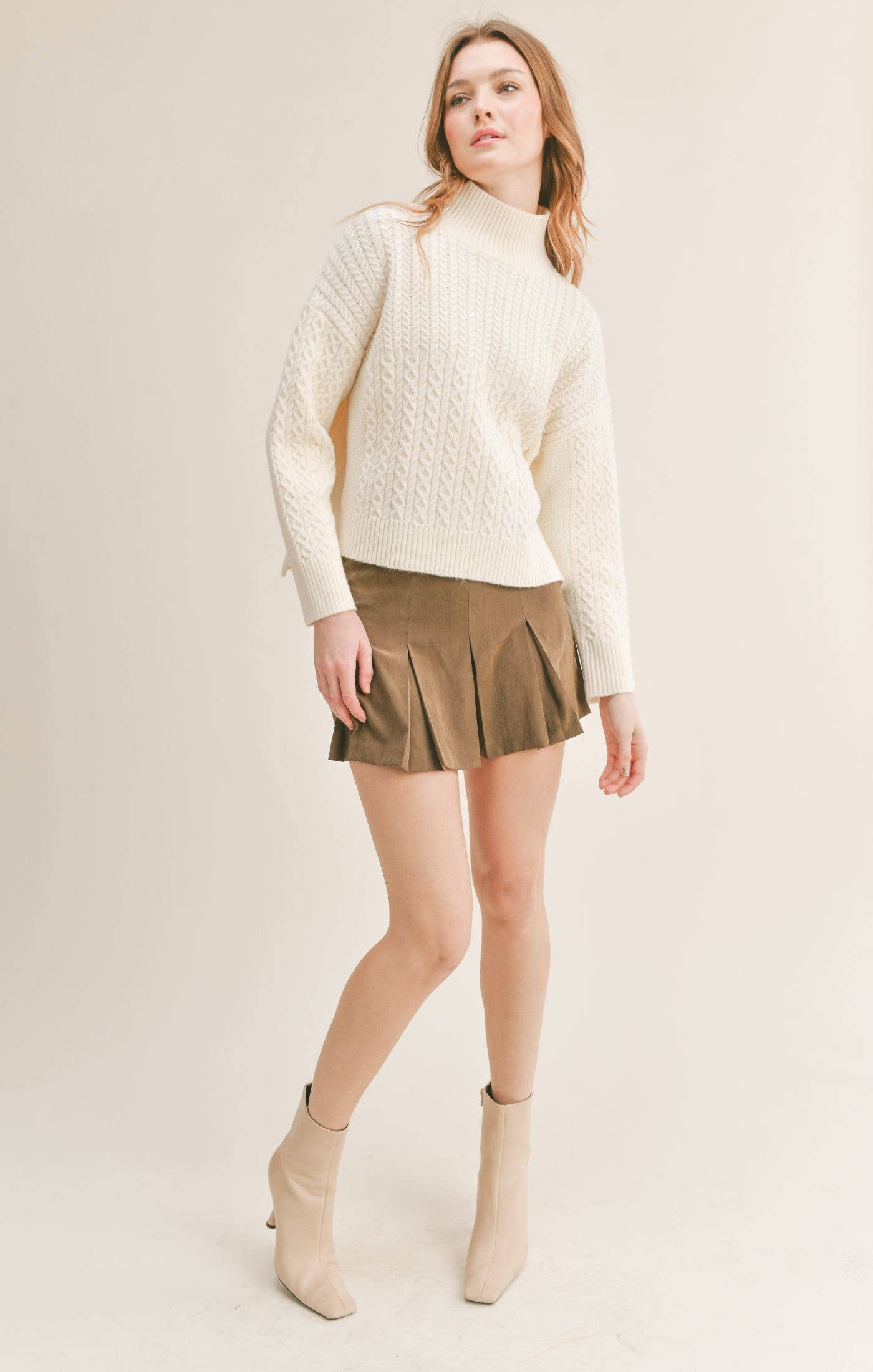 Ivory Turtleneck Sweater