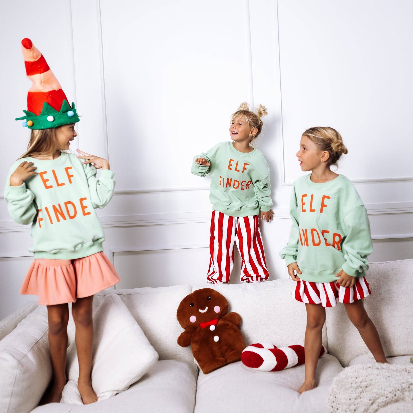ELF FINDER | GREEN | oversized drop shoulder pullover | KIDS