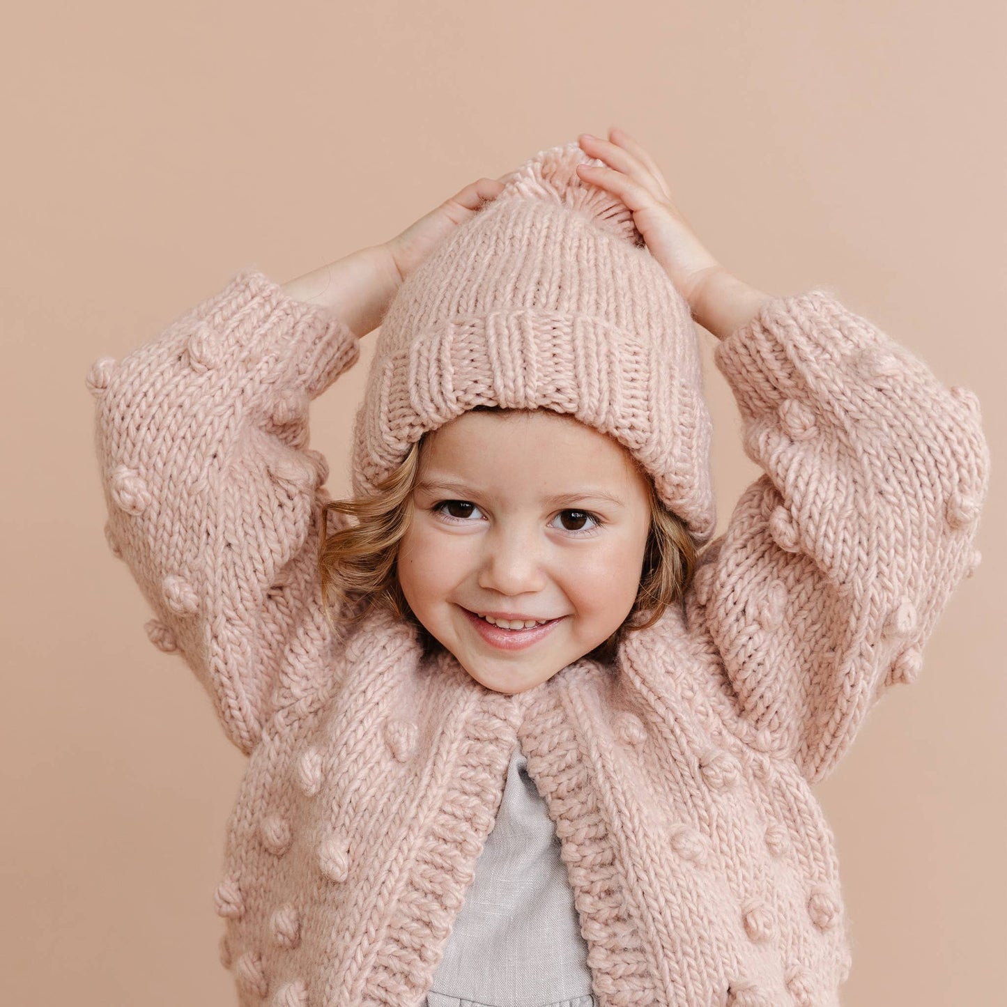 Classic Pom Hat, Blush | Baby & Kids Valentine's Winter Bean