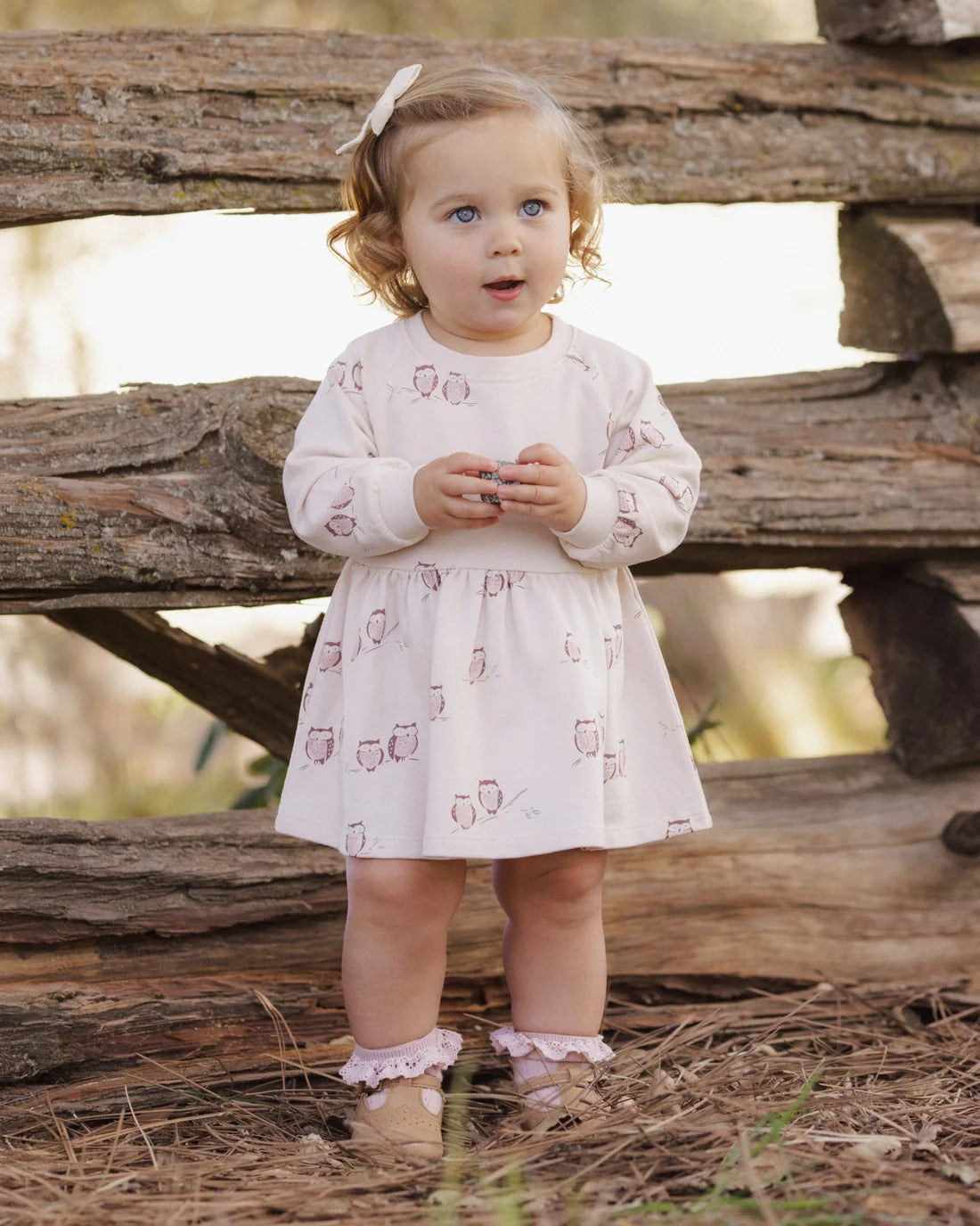 Raglan Dress in Owls | Rylee + Cru