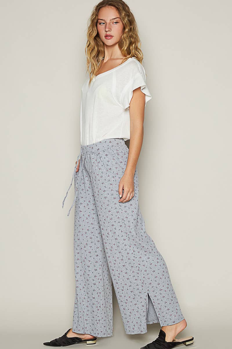 Vintage washed stretchable waist band casual pants