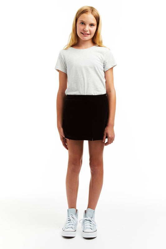 GIRLS-KNIT VELVET SKORT/2K899-RZZ