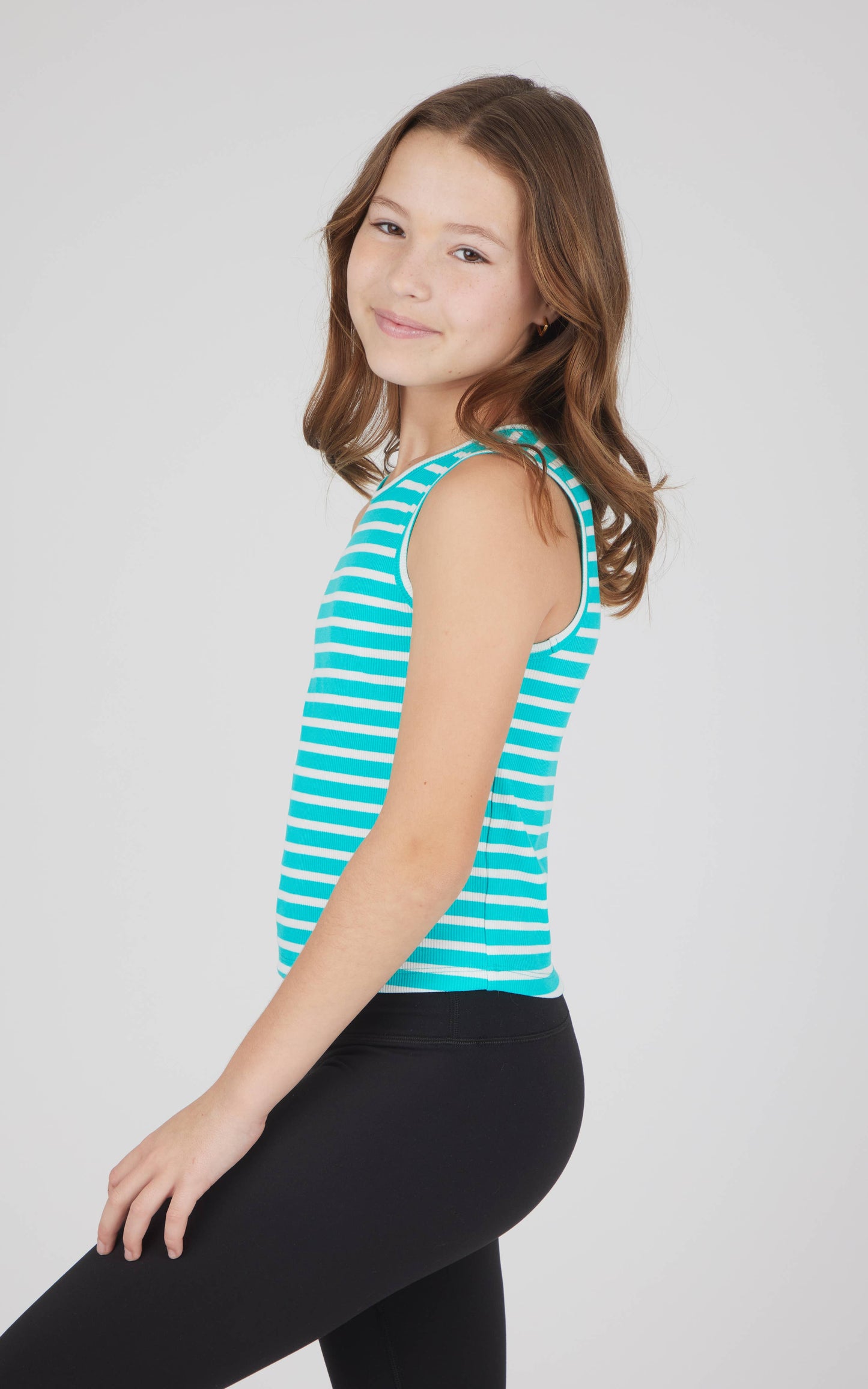 Girls Rib Basic Fitted Tank Top