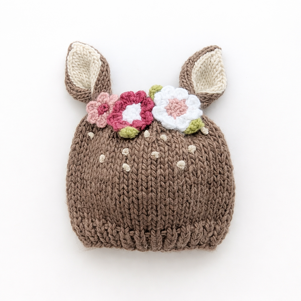Fawn Beanie Hat for Baby & Kids