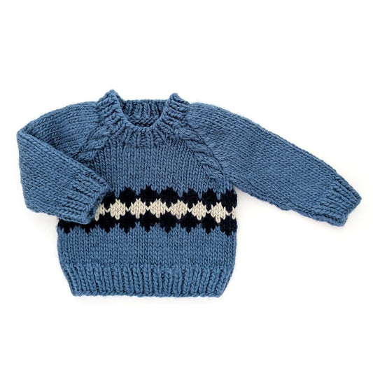 Geo Sweater Slate Blue for Baby & Toddler
