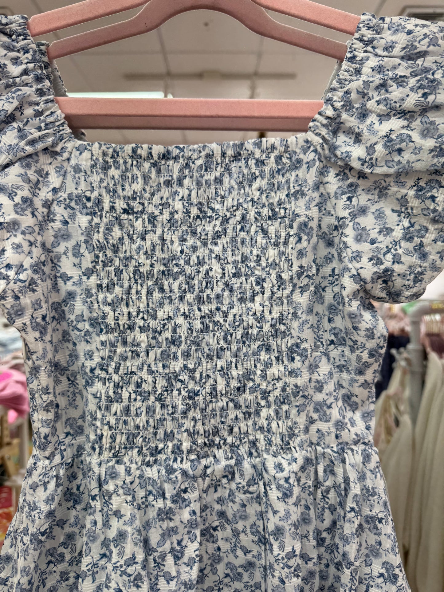 KatieJ NYC - Greta Dress Blue Mini Toile