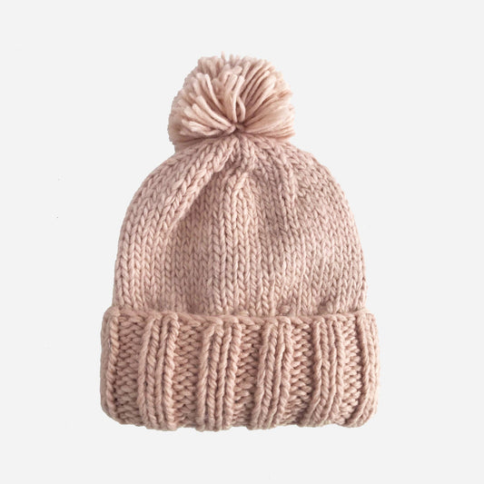 Classic Pom Hat, Blush | Baby & Kids Valentine's Winter Bean